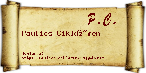 Paulics Ciklámen névjegykártya